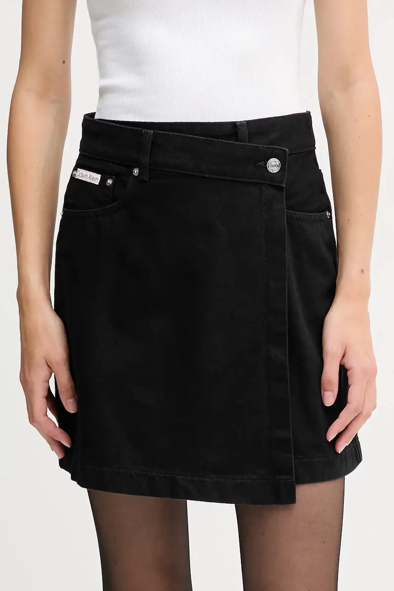 gonna di jeans colore nero LV047D777G