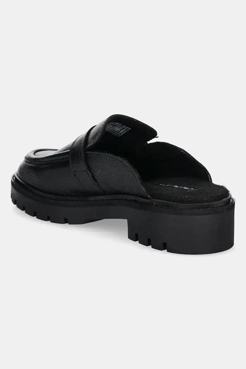 infradito in pelle FLATFORM SLIPON MG LTH donna colore nero YW0YW01655 miniatura 3