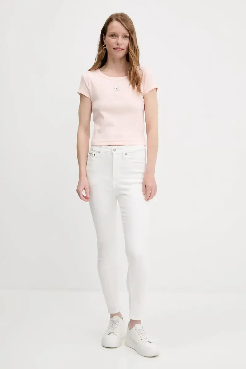 Calvin Klein Jeans Jeans Donna Bianco 3124748 miniatura 2