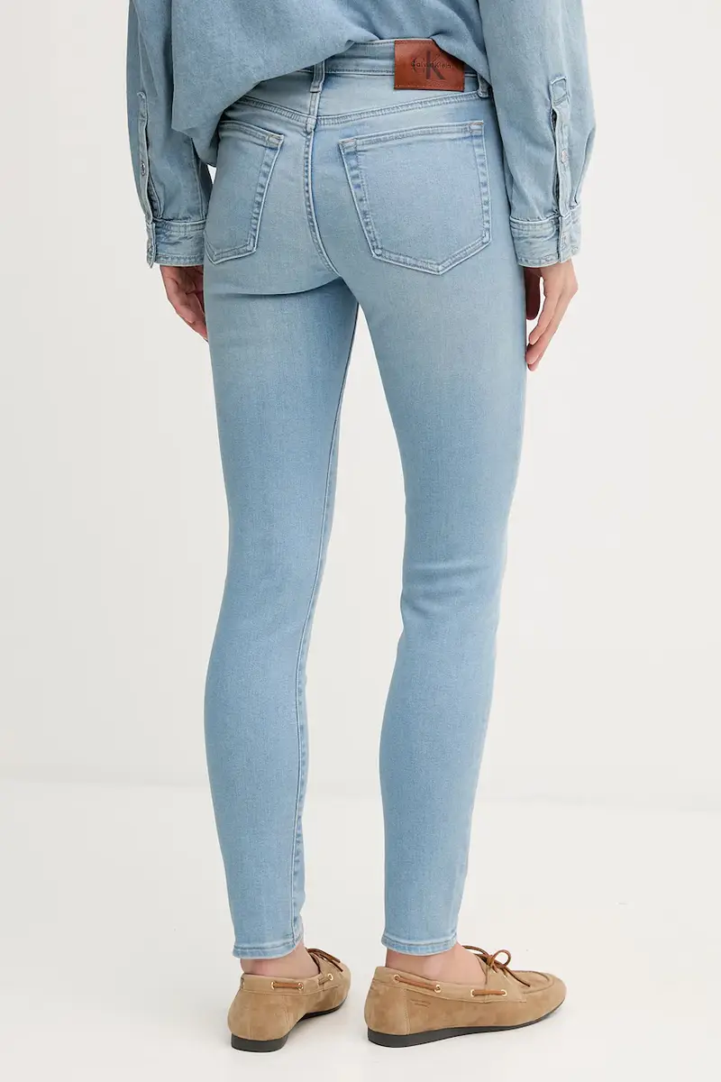 Calvin Klein Jeans Jeans Donna Blu 3132829 miniatura 3
