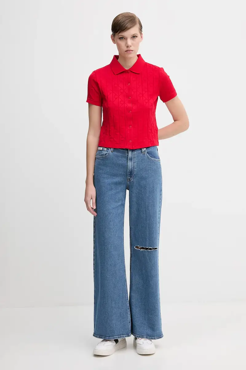 Calvin Klein Jeans Jeans Donna Blu 3766946 miniatura 2