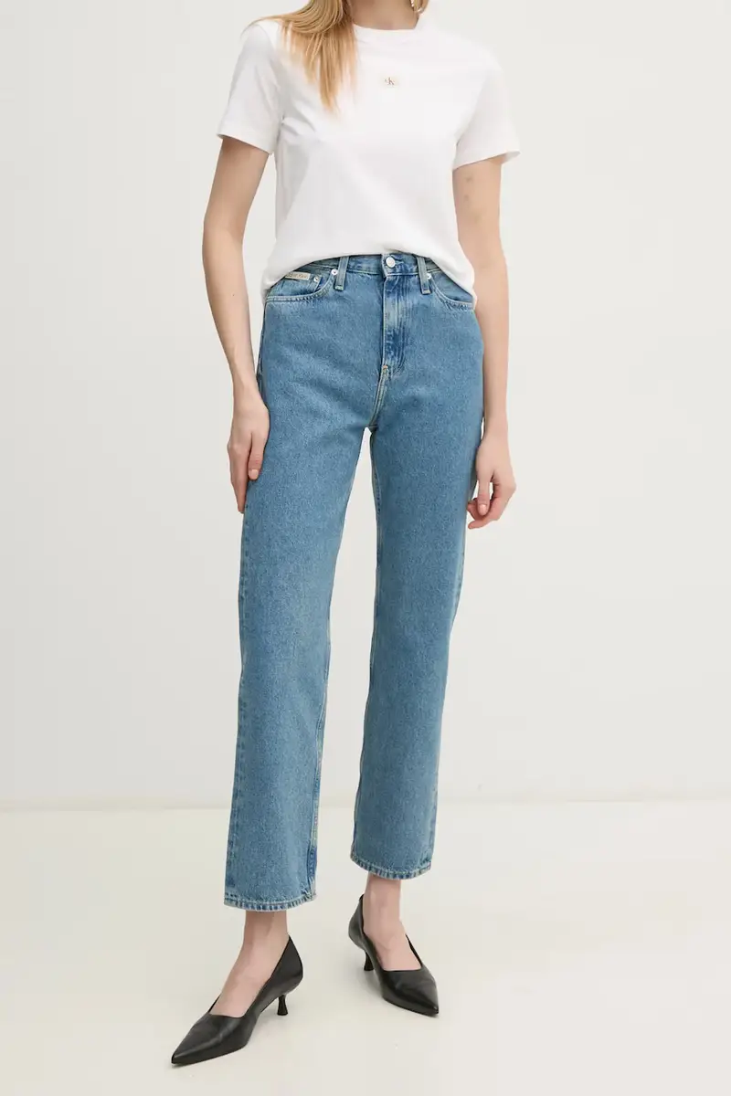 Calvin Klein Jeans Jeans Donna Blu 3368193 miniatura 2