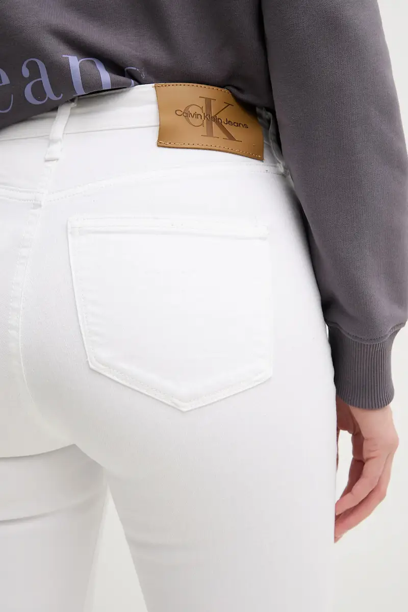 Calvin Klein Jeans Jeans Donna Bianco 3301116 miniatura 4