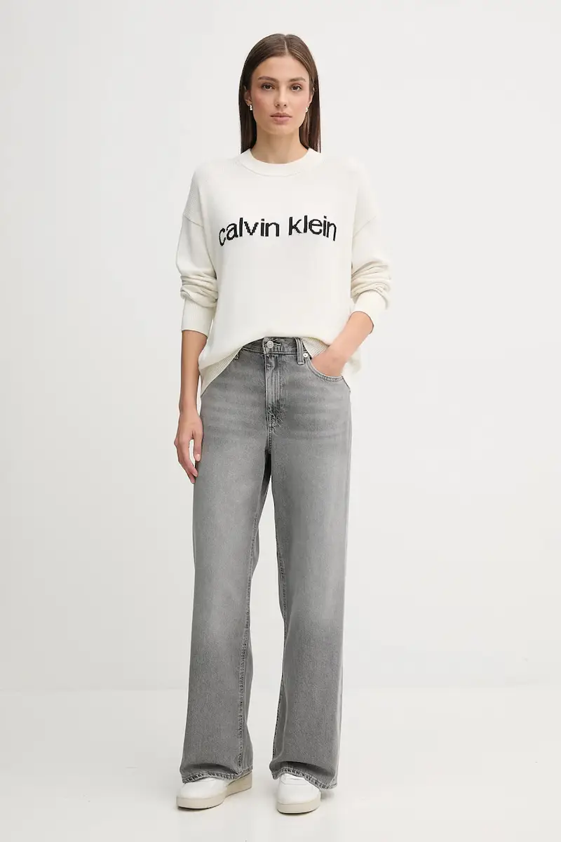 Calvin Klein Jeans Jeans Donna Grigio 3137873 miniatura 2
