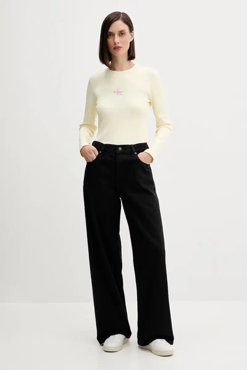 Calvin Klein Jeans Jeans Donna Nero 3153096 miniatura 2