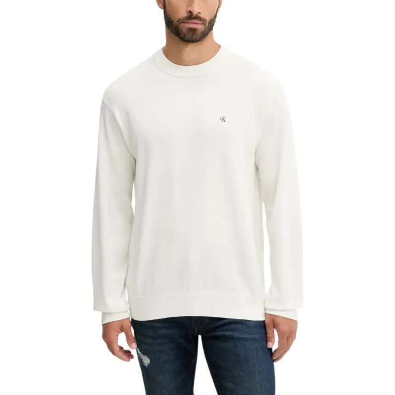 Maglia Uomo Cotone Collo Tondo Bianco A/I - white / S