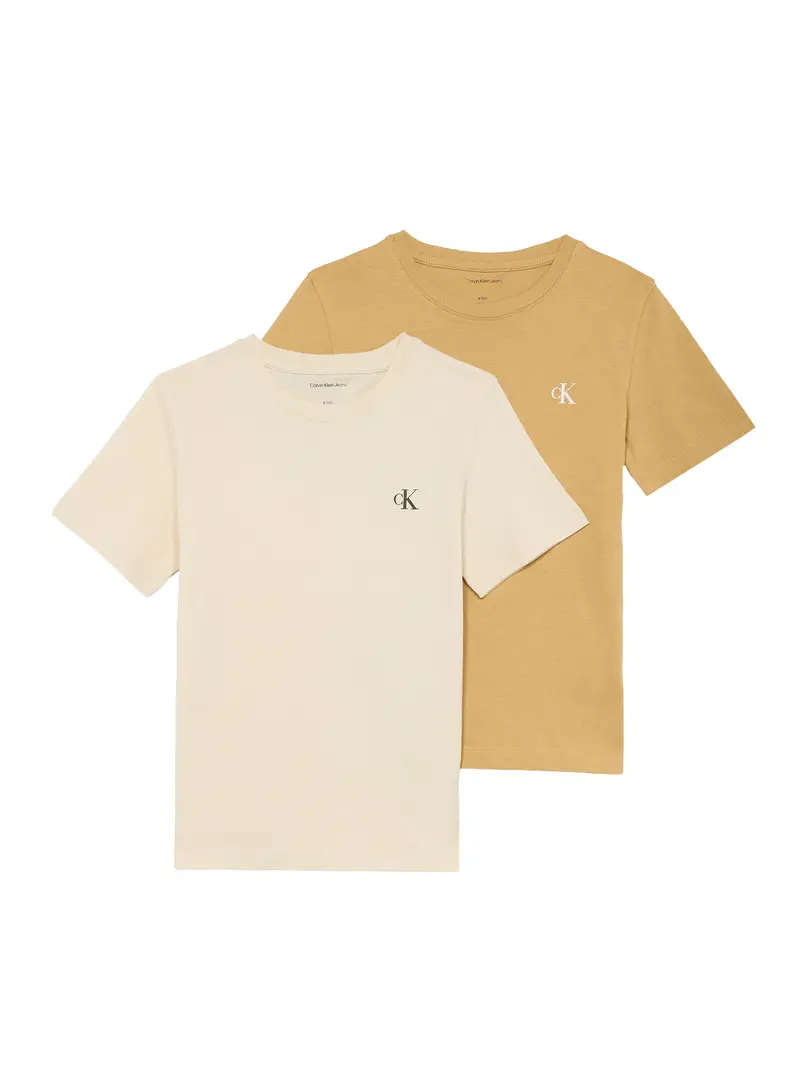 Maglietta beige / marrone chiaro / nero / bianco