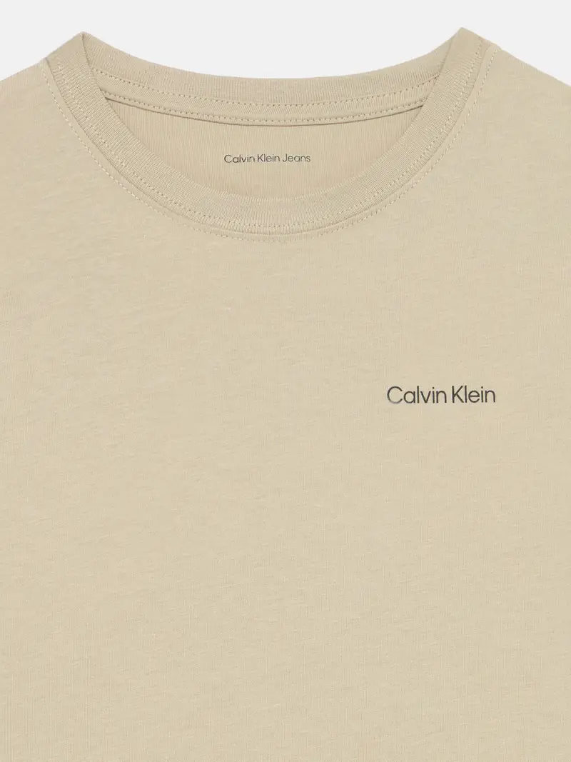 Maglietta beige / nero miniatura 3