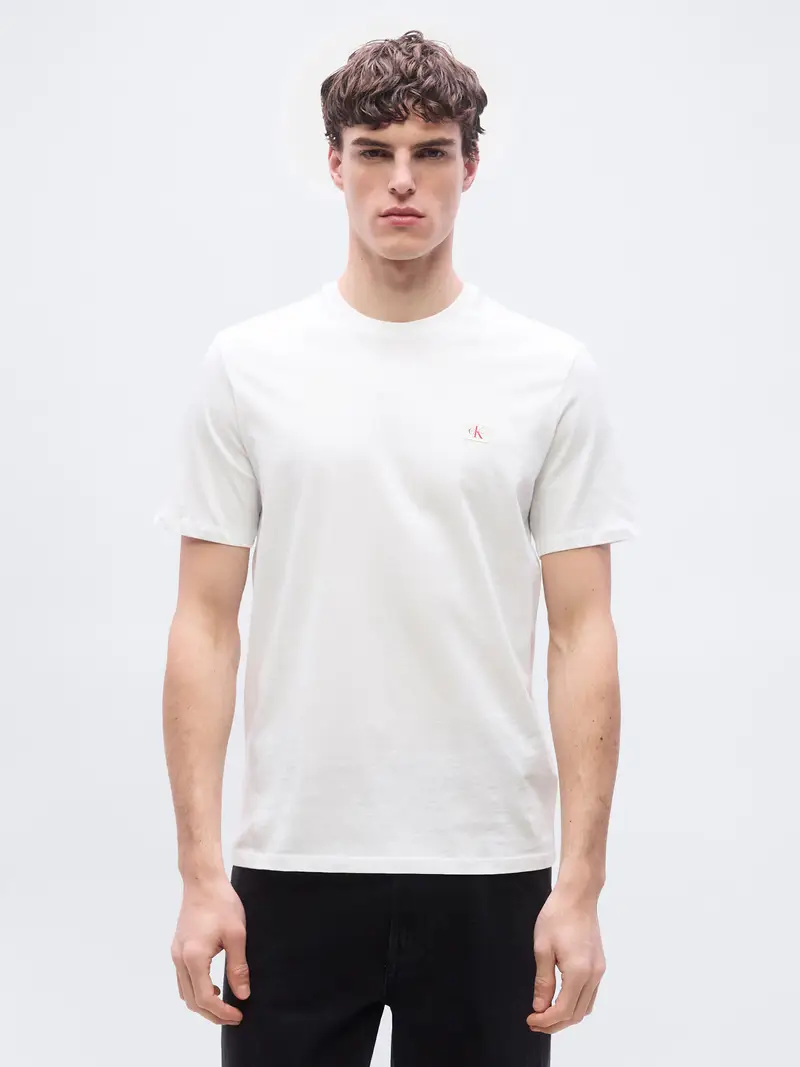 Maglietta blu chiaro / bianco miniatura 2