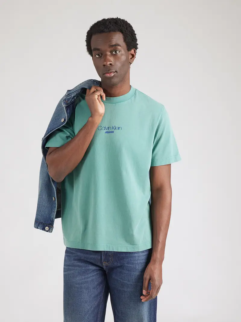 Maglietta blu / turchese miniatura 3