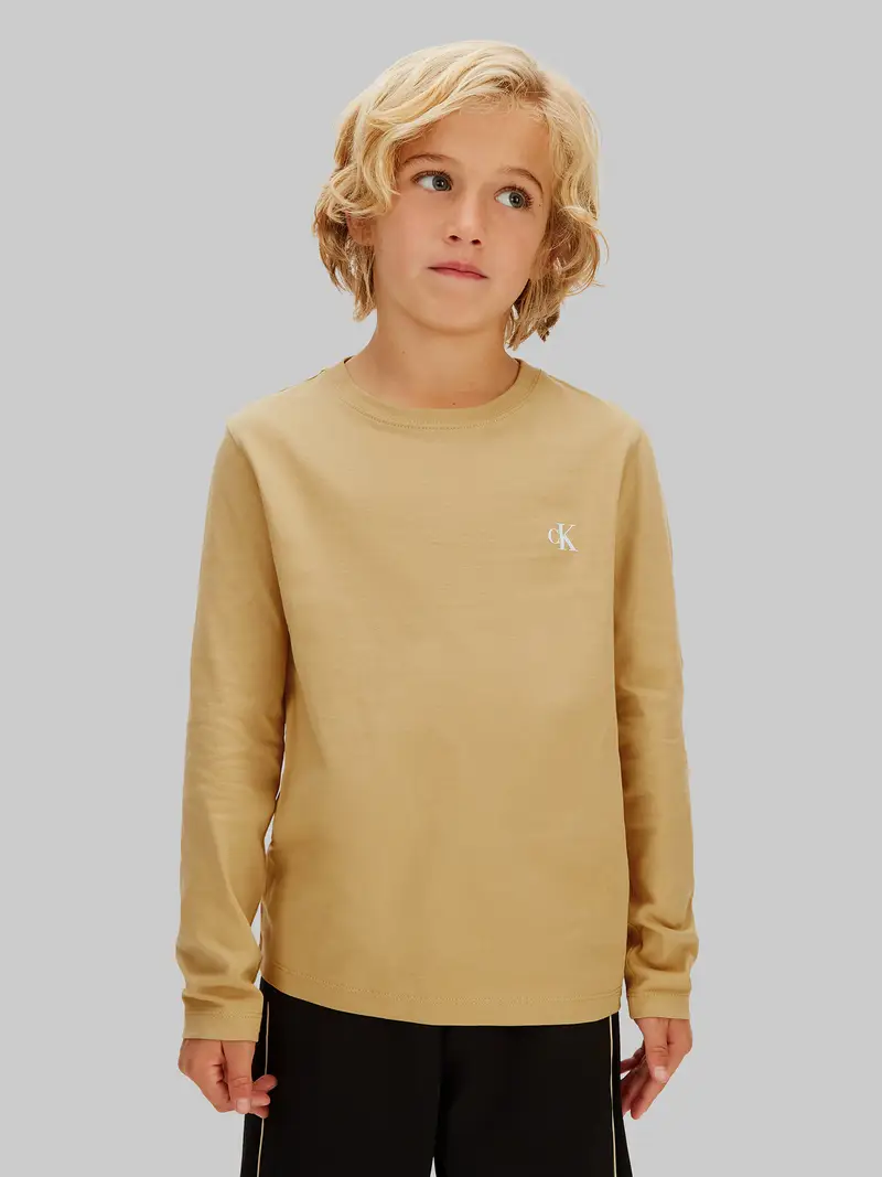 Maglietta camello / bianco miniatura 2