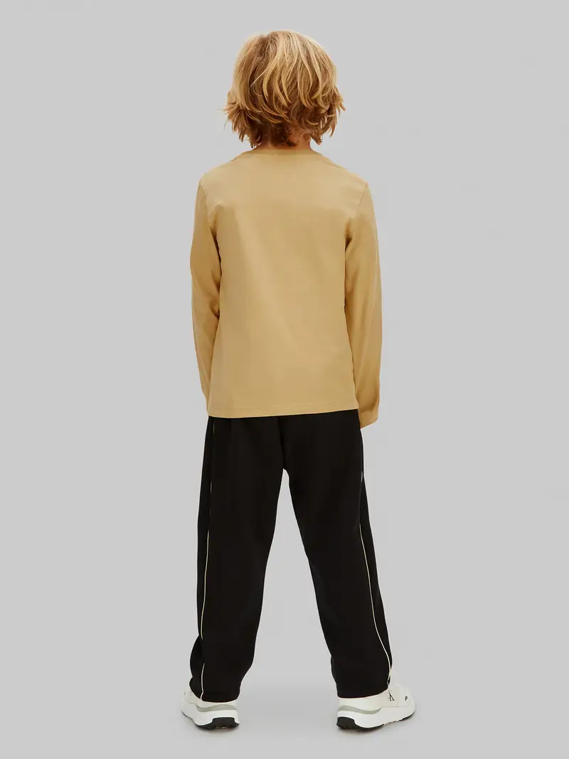 Maglietta camello / bianco miniatura 3