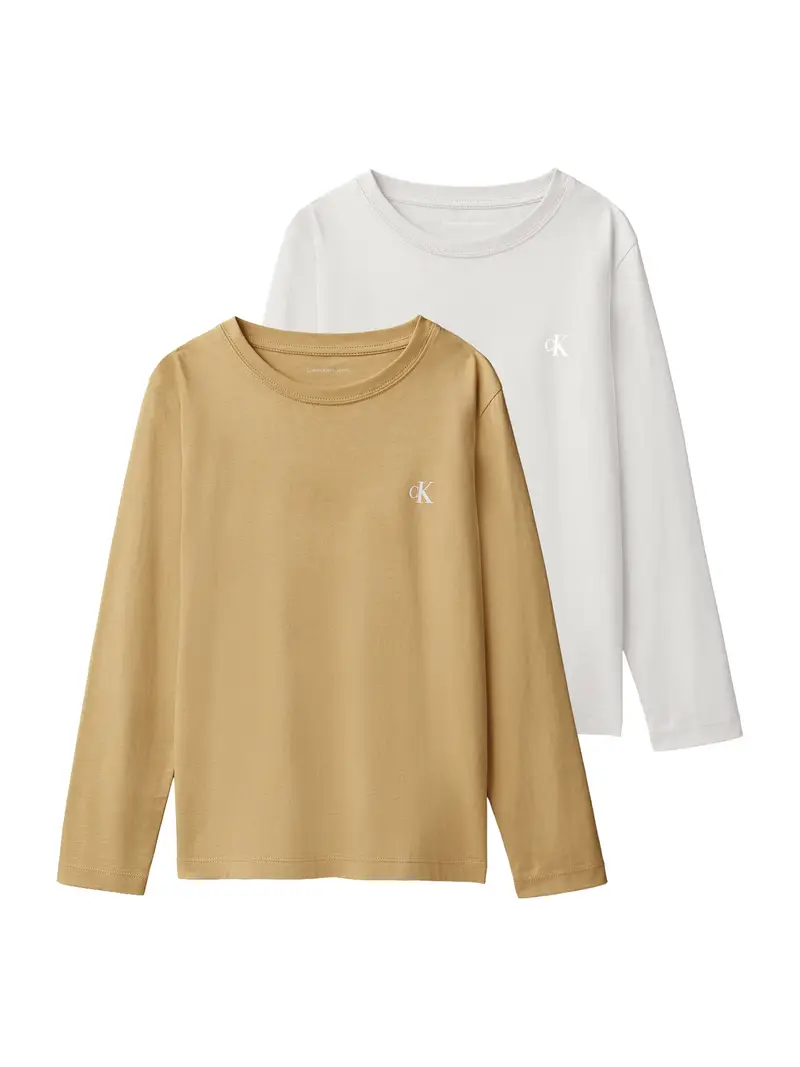 Maglietta camello / bianco