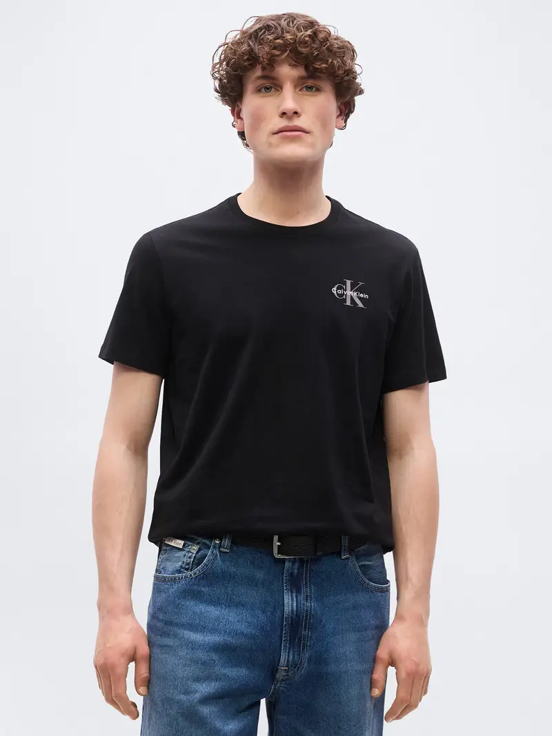 Maglietta grigio basalto / nero / bianco miniatura 3