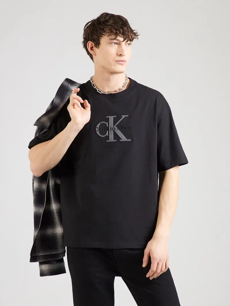 Maglietta grigio / nero miniatura 2