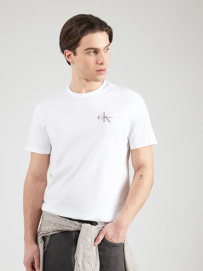 Maglietta grigio / nero / bianco miniatura 2