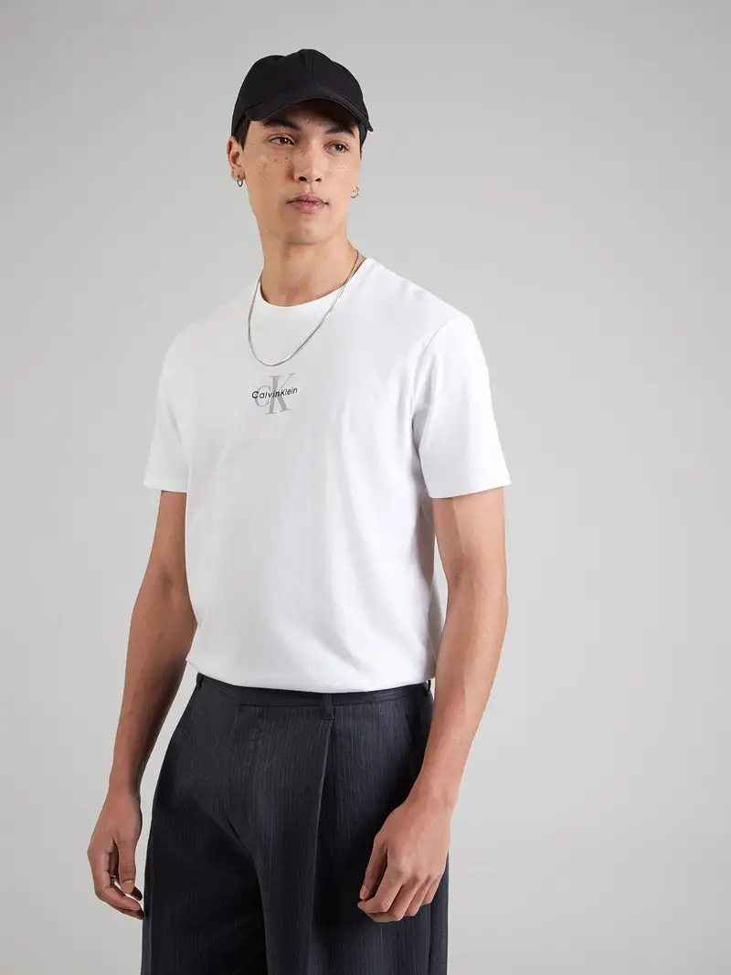 Maglietta grigio / nero / bianco miniatura 2