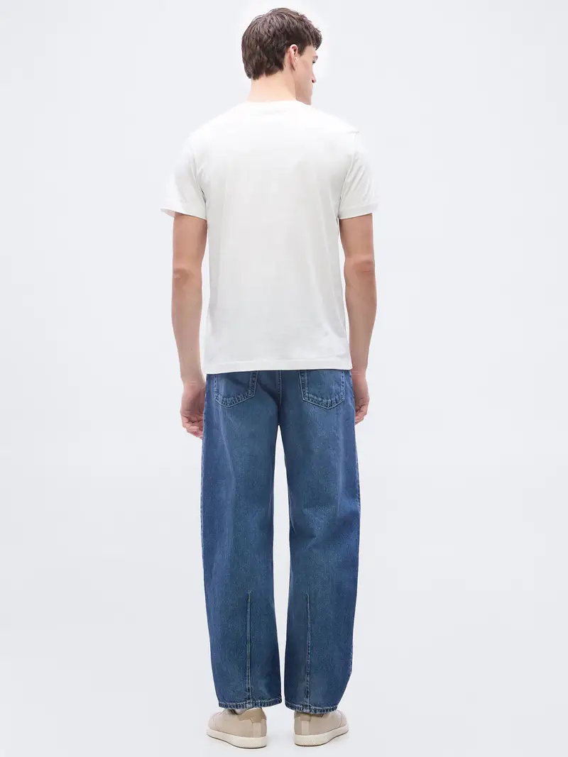 Maglietta marrone / giallo / bianco miniatura 3