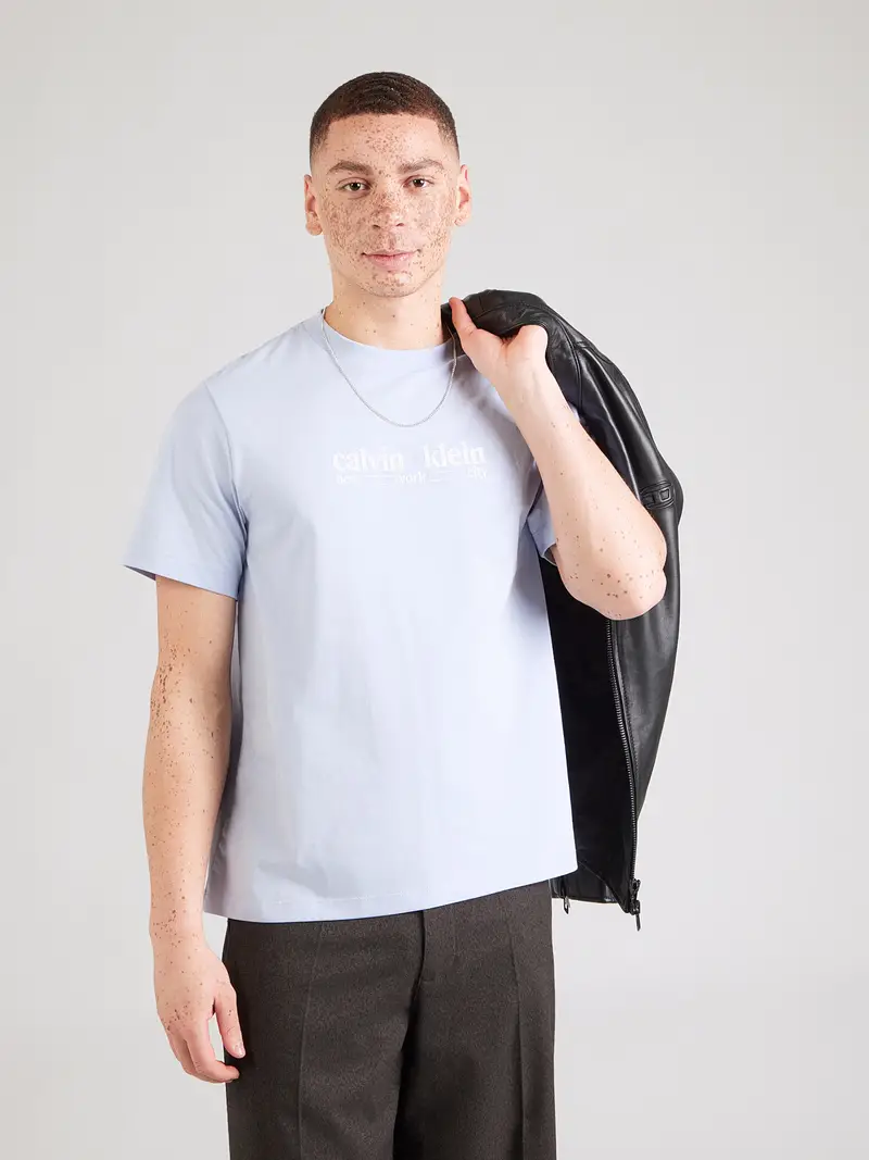 Maglietta 'NYC' lilla pastello / bianco miniatura 3