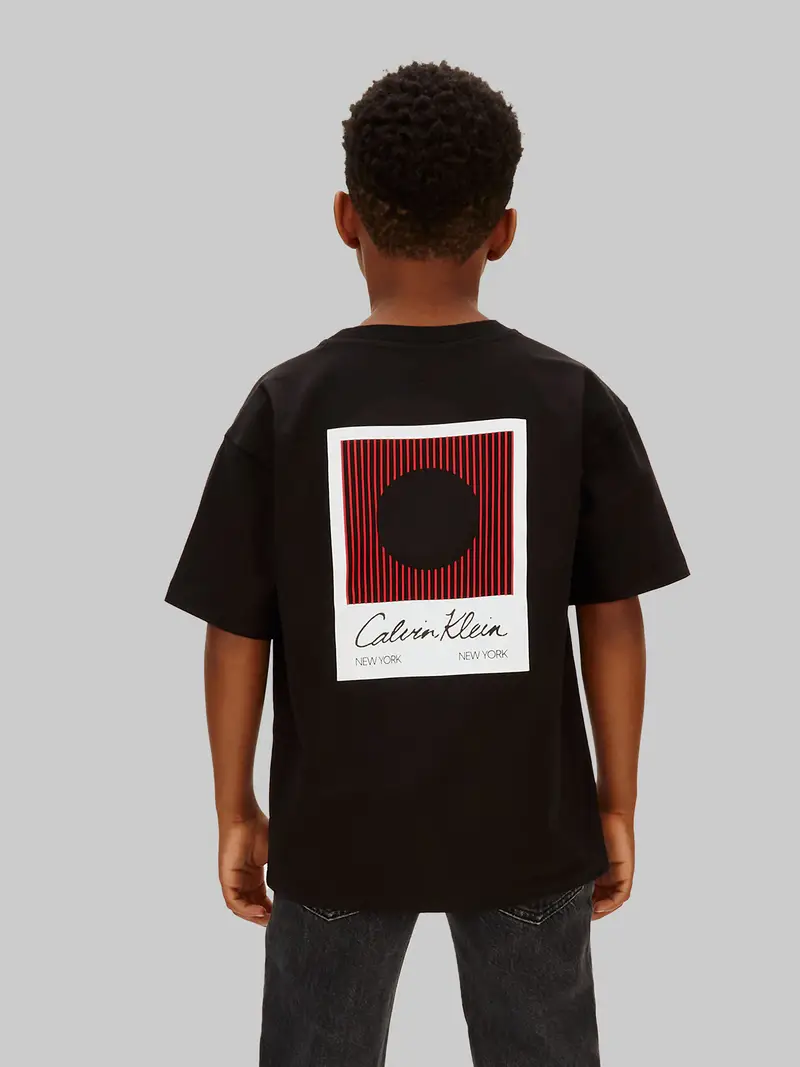 Maglietta 'POLAROID' rosso sangue / nero / bianco miniatura 2