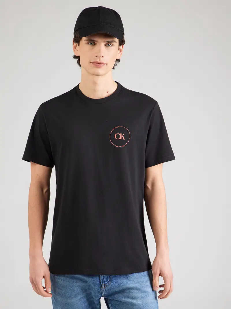 Maglietta rosa chiaro / nero miniatura 2