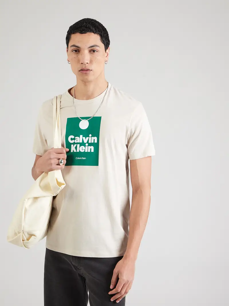 Maglietta verde / bianco lana miniatura 3