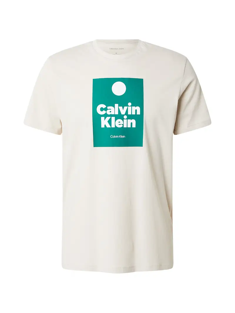 Maglietta verde / bianco lana