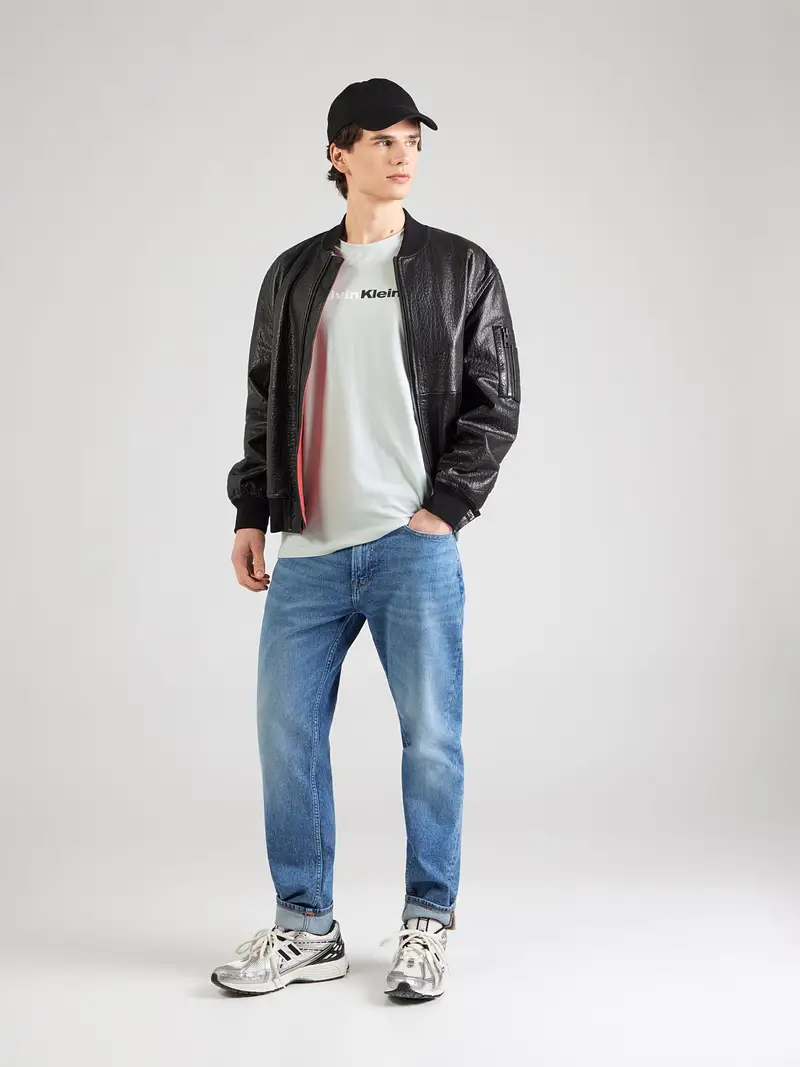 Maglietta verde pastello / nero / bianco miniatura 3