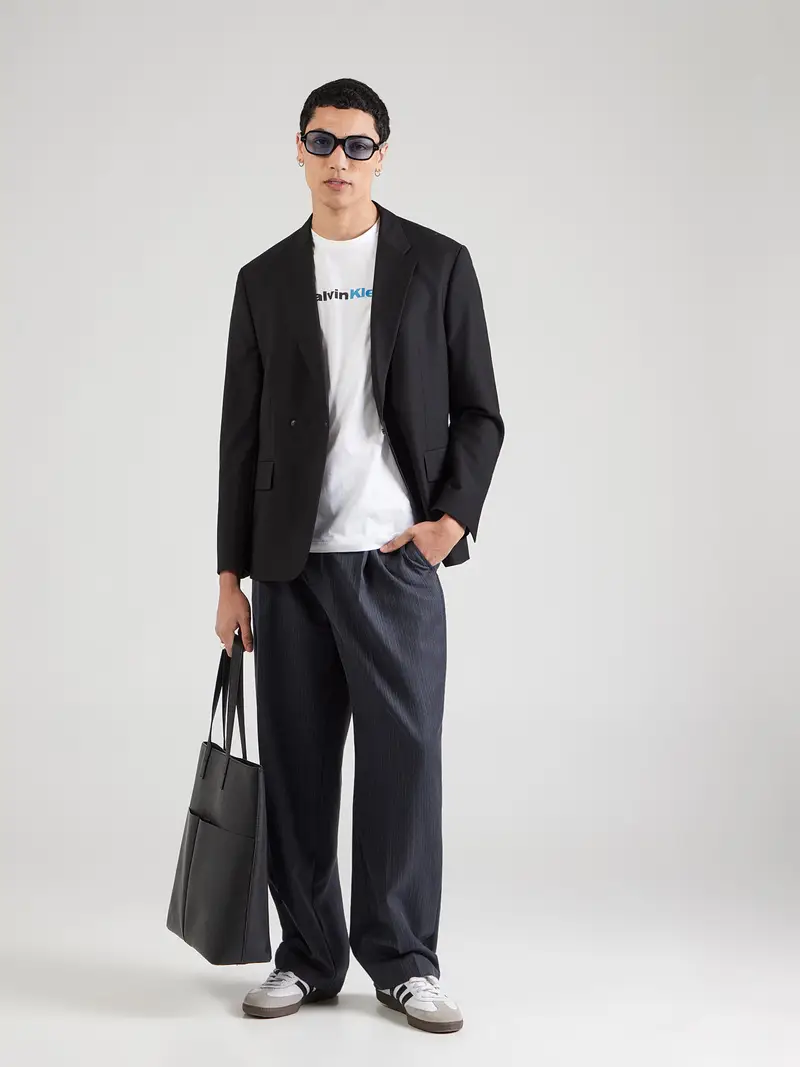 Maglietta WHOLESALE azzurro / nero / bianco miniatura 3