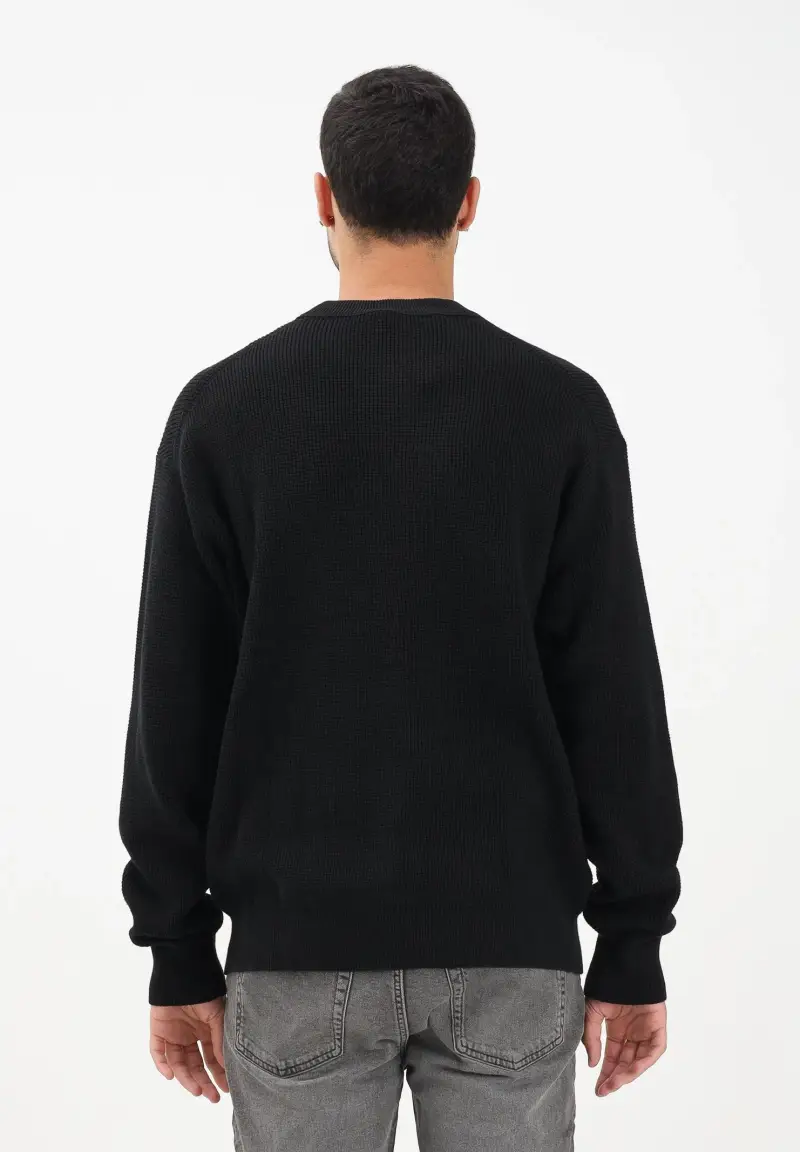 Maglioncino girocollo nero da uomo miniatura 3