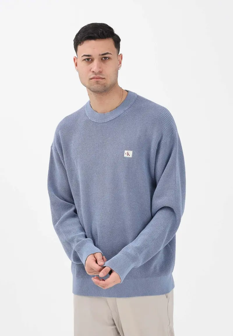 Maglioncino girocollo polvere da uomo miniatura 2