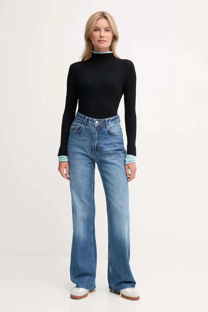 maglione con lana colore nero LV044D314G miniatura 2