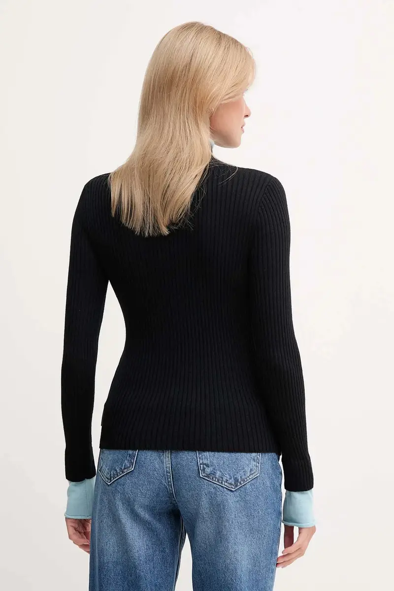 maglione con lana colore nero LV044D314G miniatura 3