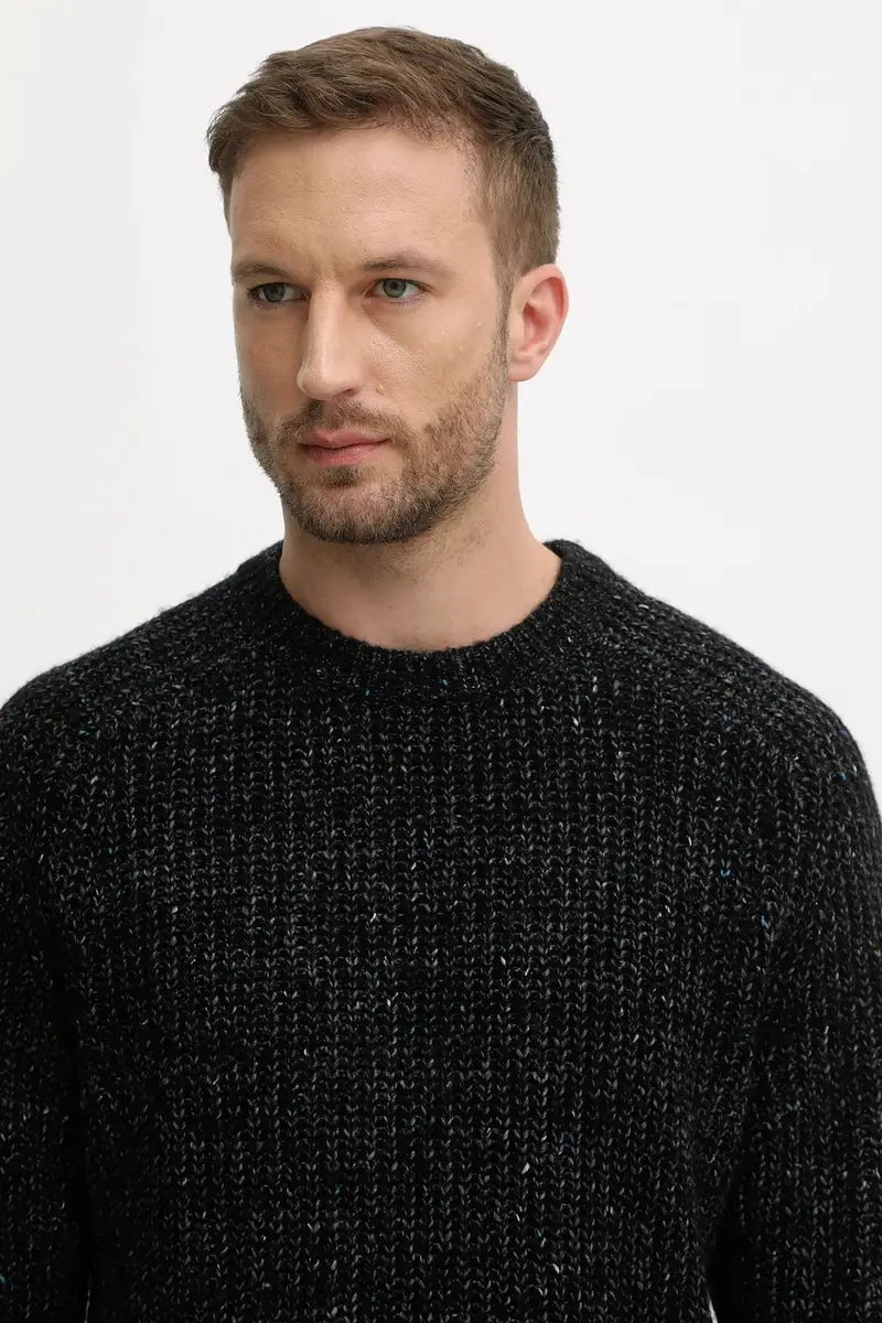 maglione con lana colore nero LV04RD311G miniatura 4