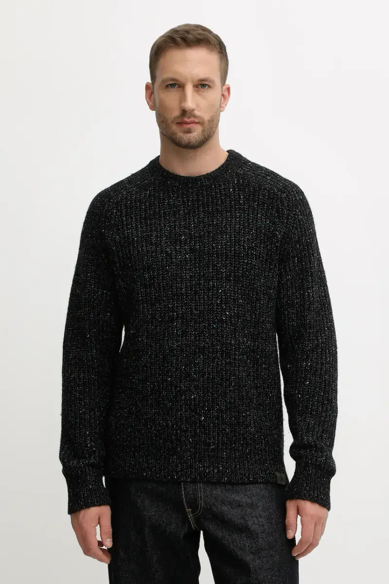 maglione con lana colore nero LV04RD311G