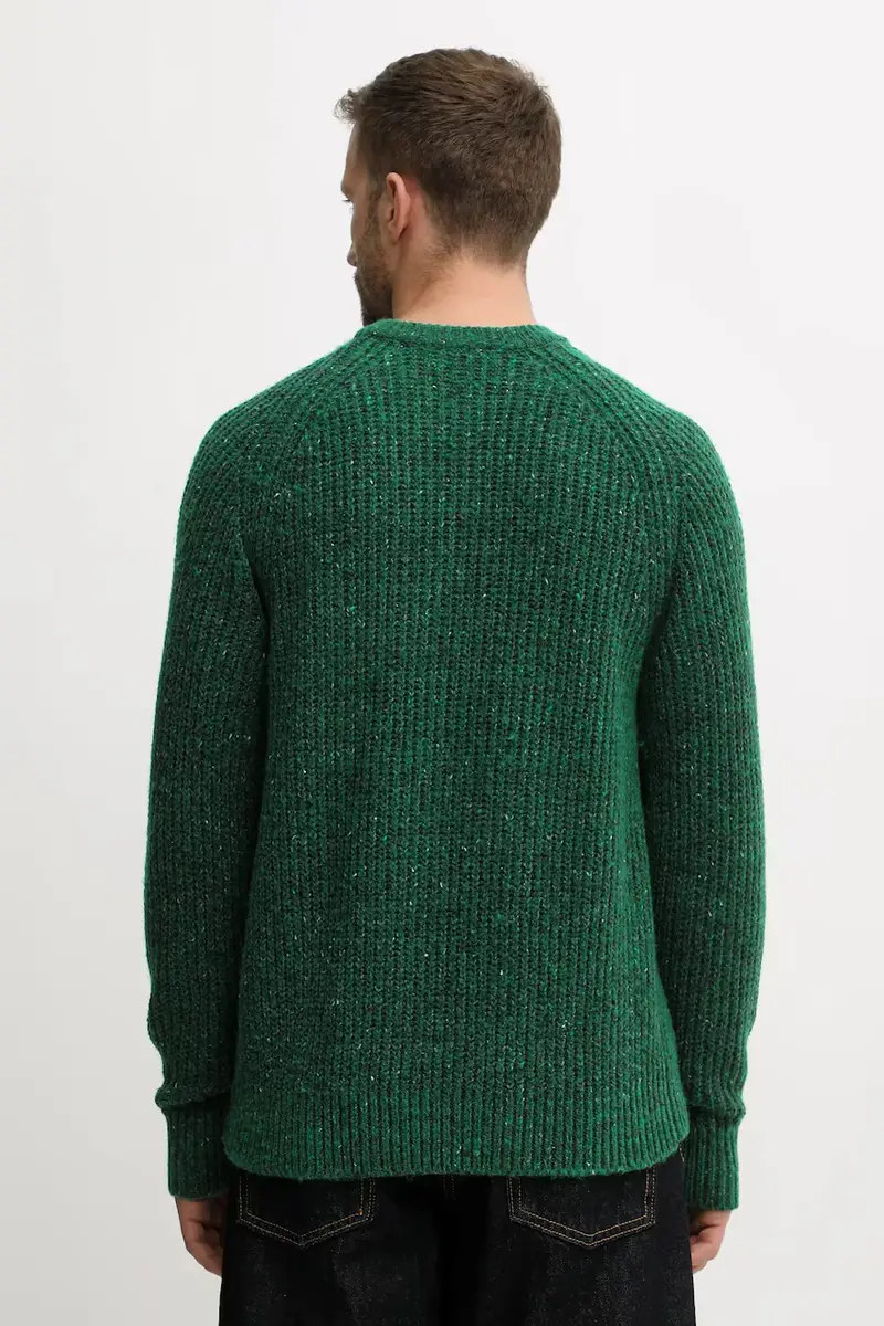 maglione con lana colore verde LV04RD311G miniatura 2