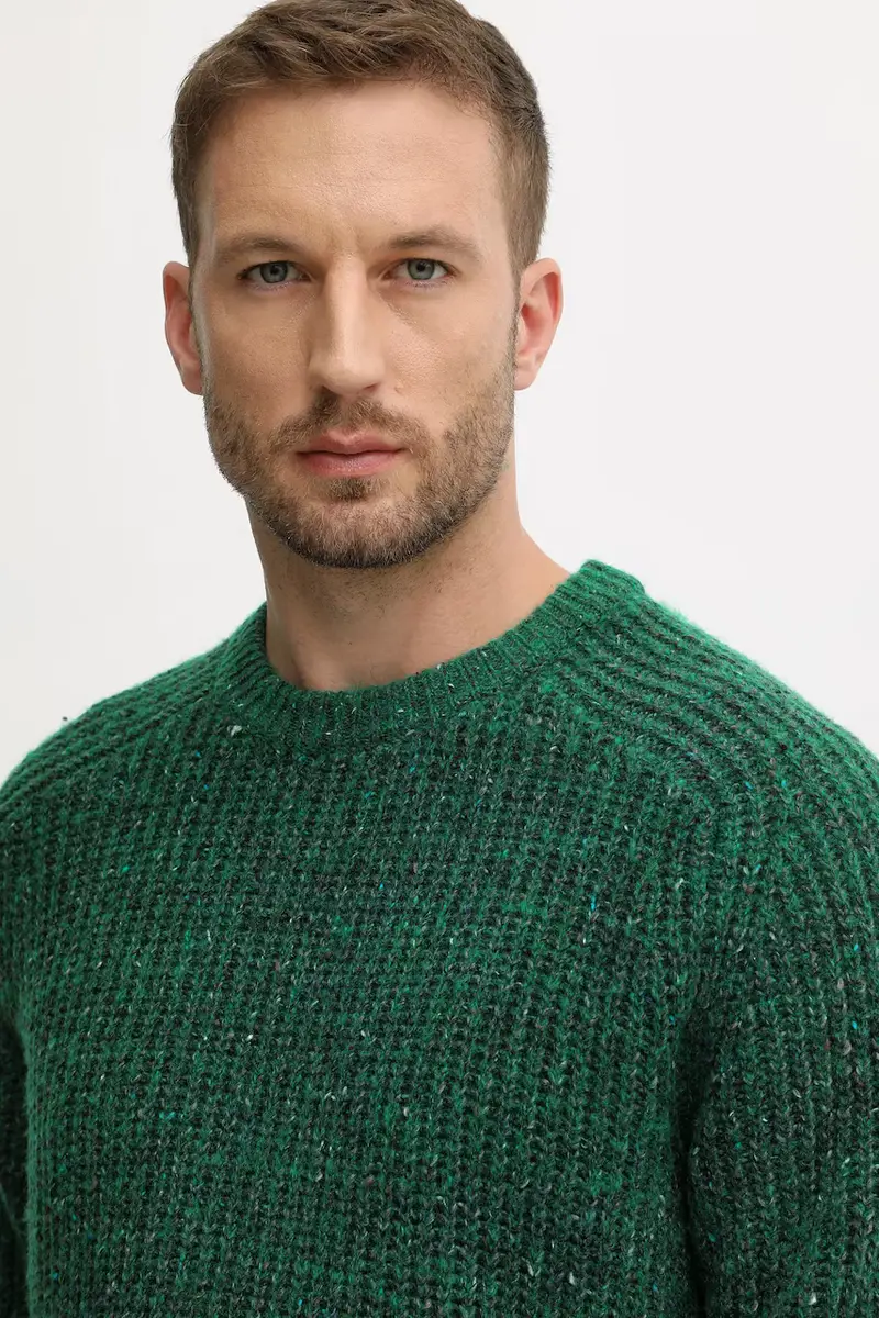 maglione con lana colore verde LV04RD311G miniatura 3