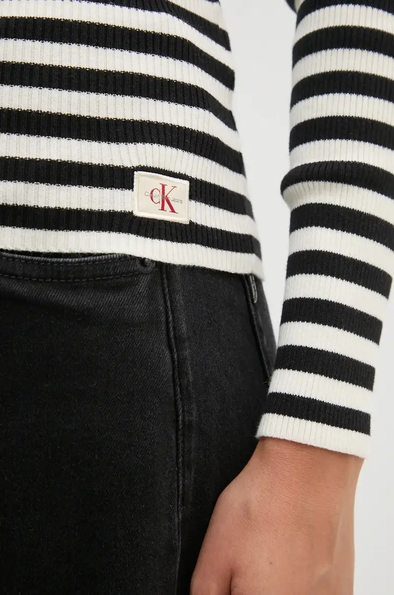 maglione donna colore bianco J20J224225 Nero miniatura 5