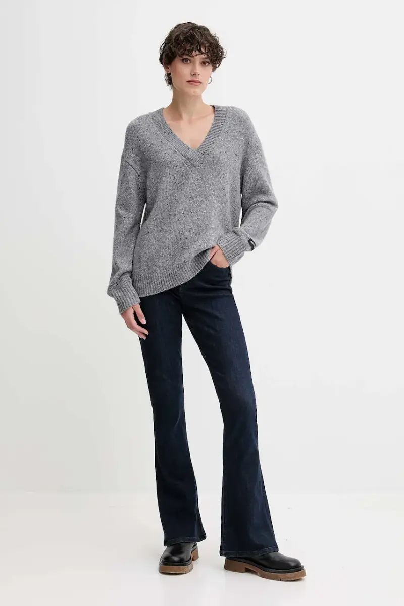 maglione donna colore grigio LV044D328G miniatura 2