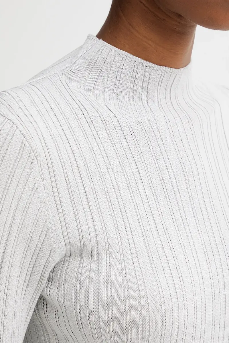 maglione donna colore grigio LV044D348G miniatura 5