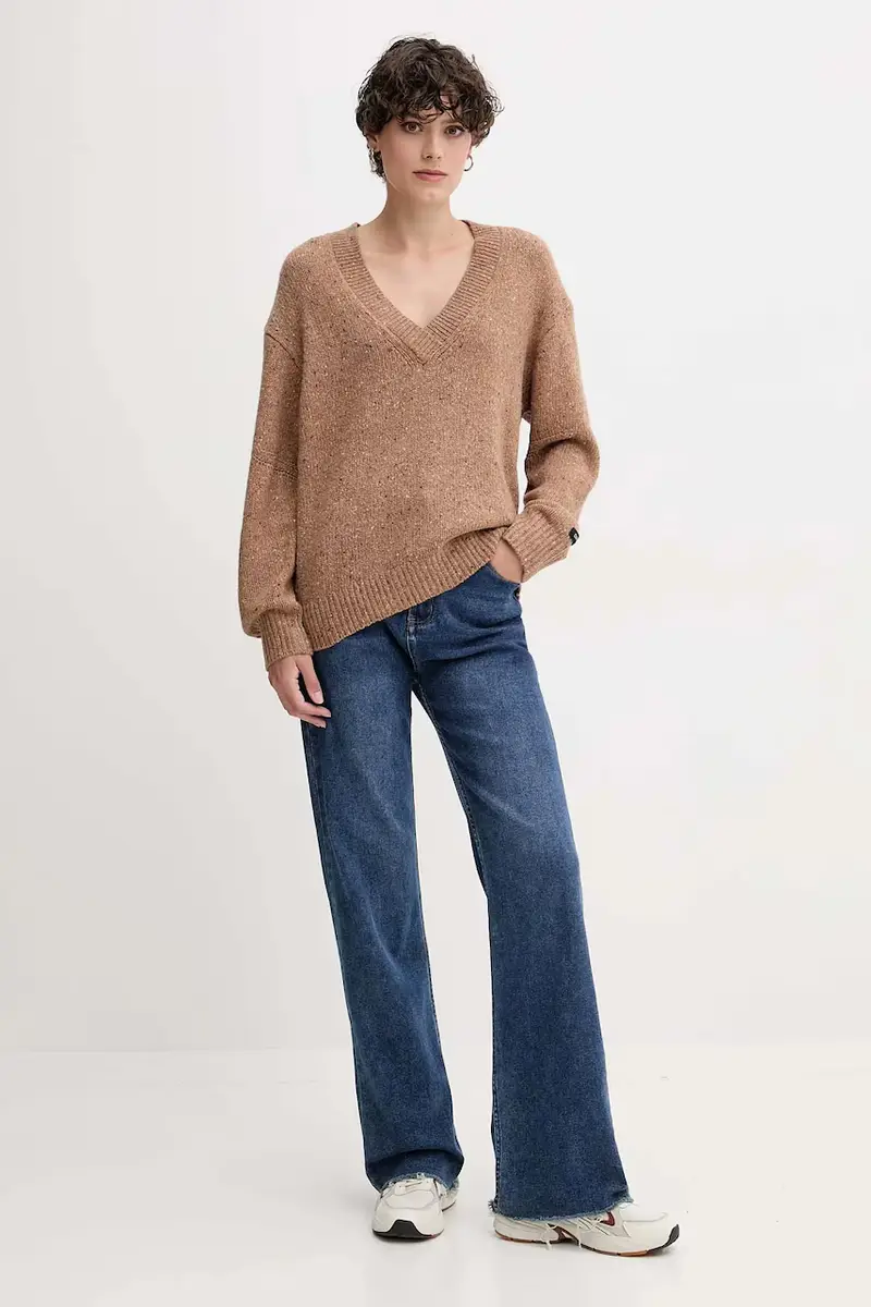 maglione donna colore marrone LV044D328G miniatura 2