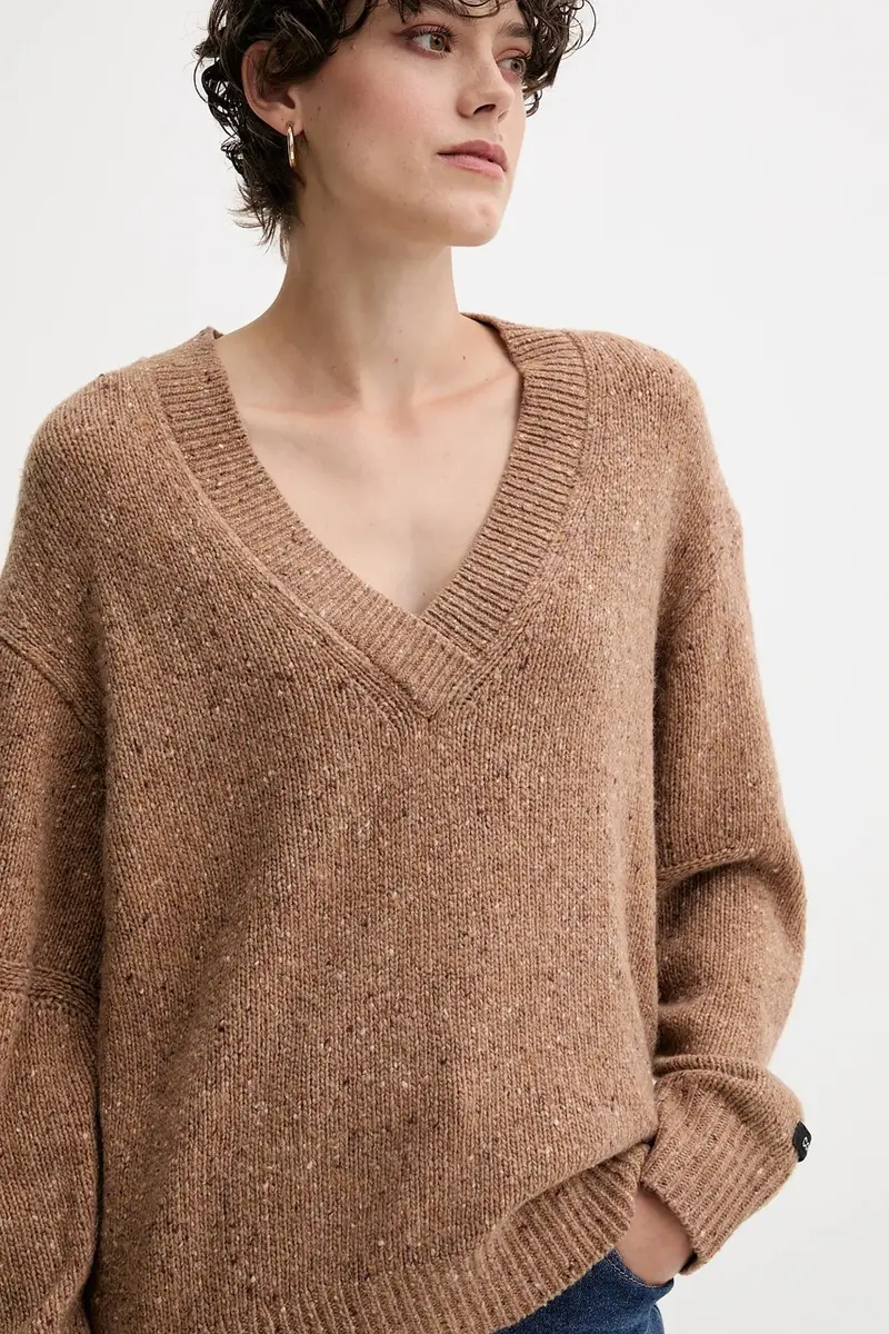 maglione donna colore marrone LV044D328G miniatura 4