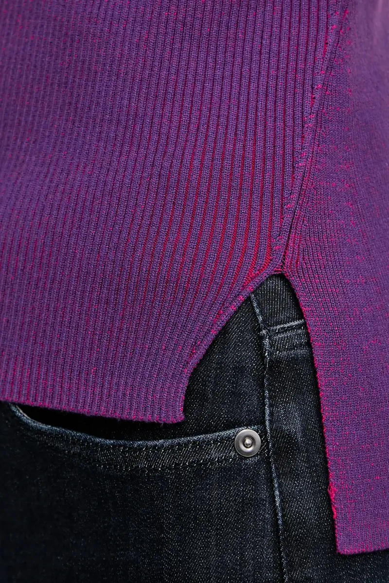 maglione donna colore violetto LV047D316G miniatura 5