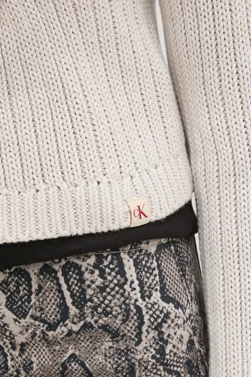 maglione in cotone colore beige J20J224812 miniatura 5