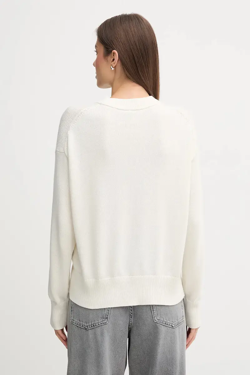 maglione in cotone donna colore beige LV047C311G miniatura 3