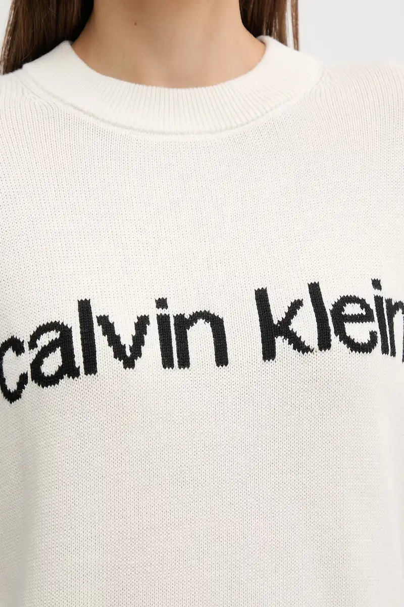 maglione in cotone donna colore beige LV047C311G miniatura 5