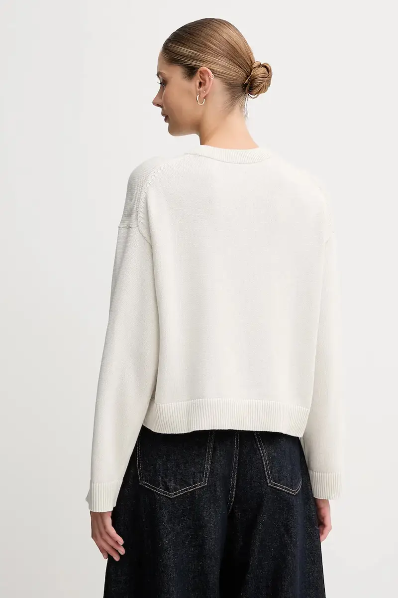 maglione in cotone donna colore beige LV047D304G miniatura 3