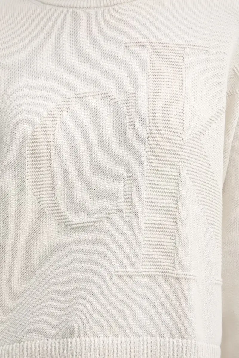 maglione in cotone donna colore beige LV047D304G miniatura 5