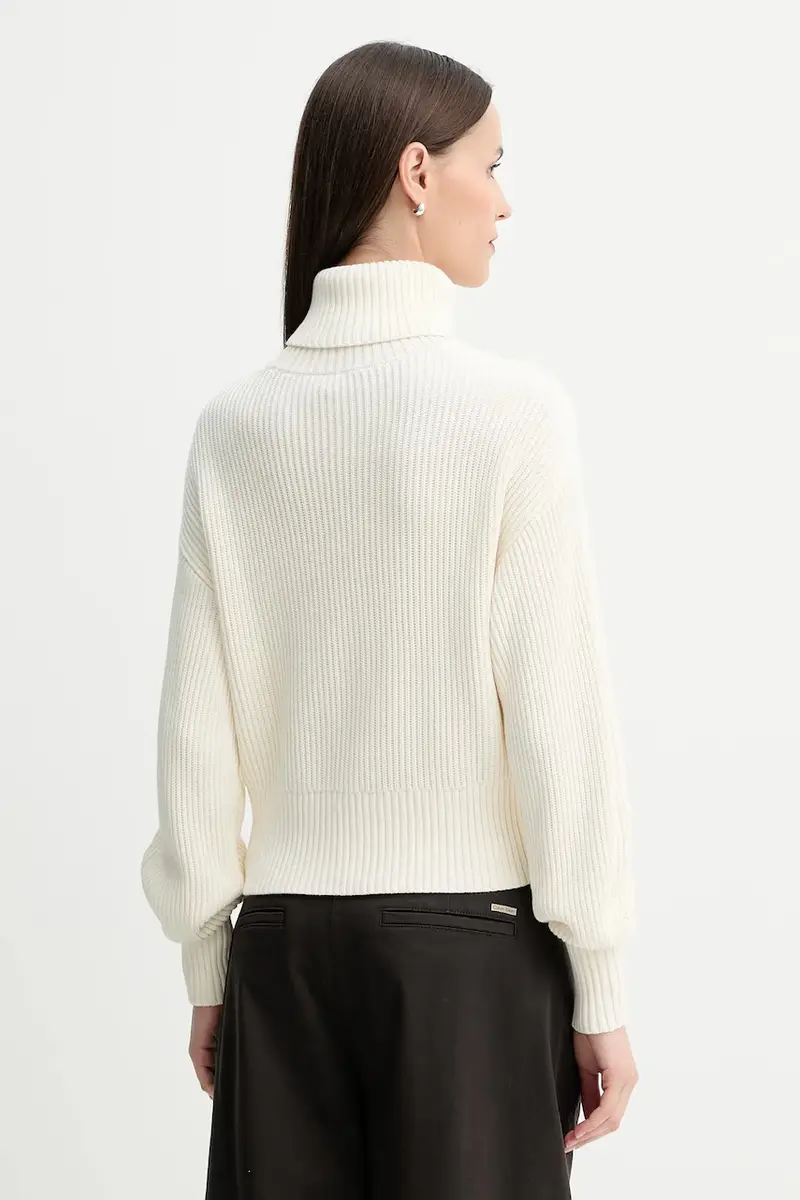 maglione in cotone donna colore beige LV047D349G miniatura 3