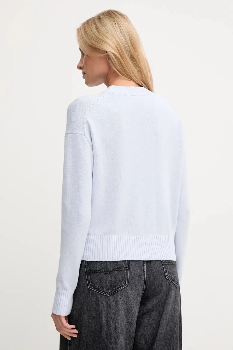 maglione in cotone donna colore blu LV047D351G miniatura 3